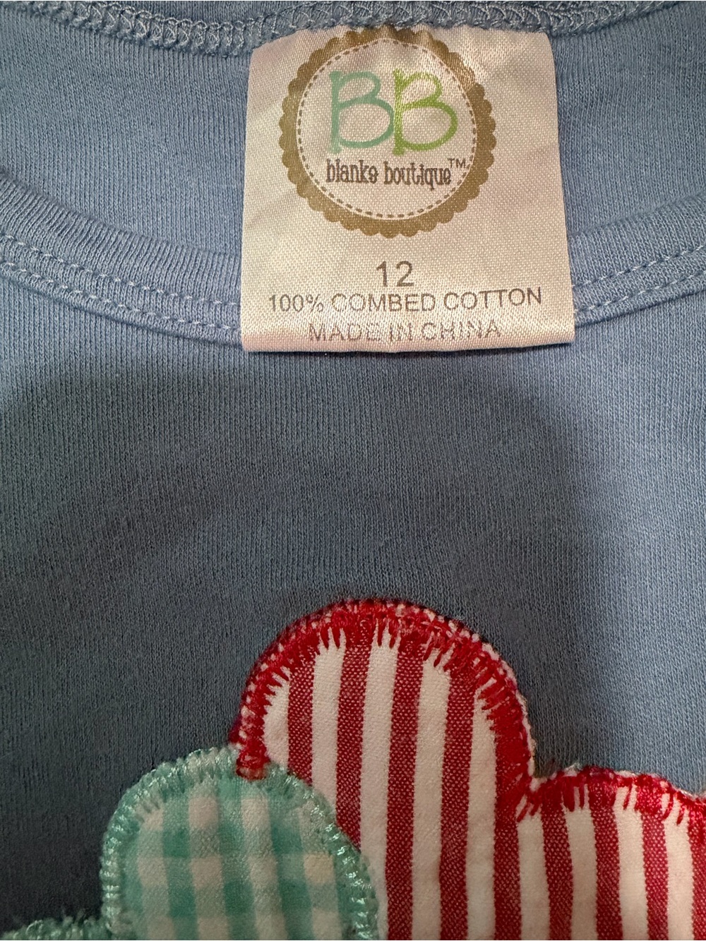 Two Disney Girls Ruffle Hem Tee Set with Appliqué - Light Blue & Slate size 12 - Picture 2 of 3